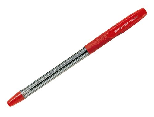 Esferografica pilot bps-gp vermelho -com grip-tinta base de oleo -com tampa , Pilot , 20478 , 4902505142802